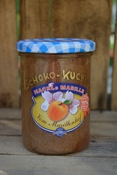 Marillen Schokokuchen im Glas mit Marillenmarmelade